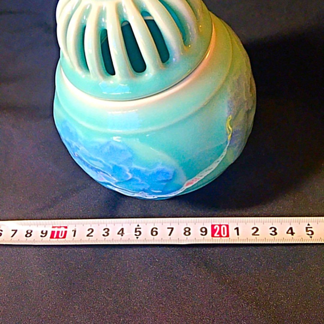 香炉　青磁　鍋島焼　小笠原長春造
