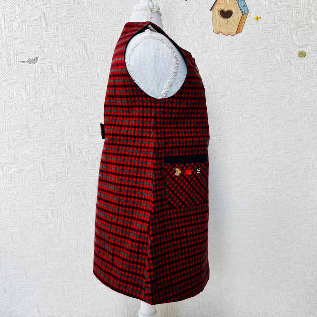 familiar 定番チェックのワンピースとカーディガンのセット 80cm
