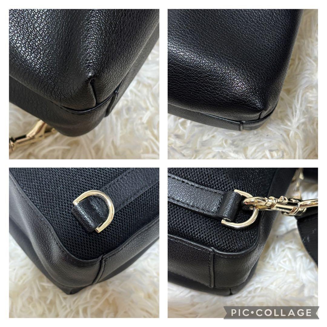 ポールスミス ボディバッグ ブラック 黒 レザー シグネチャー