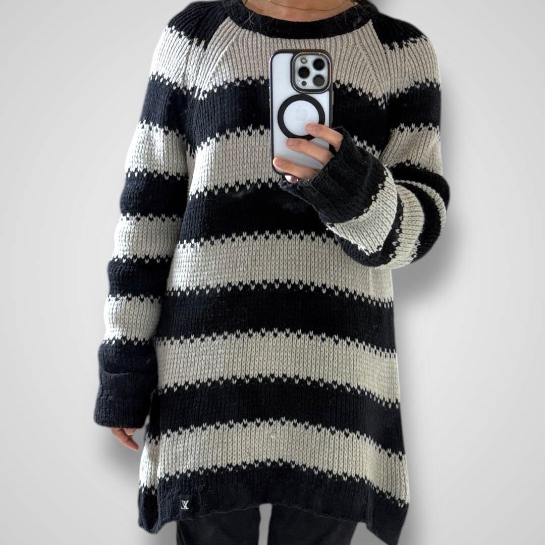 Louis Vuitton ルイヴィトン カシミヤ混 ニット ロゴ刺繍 L