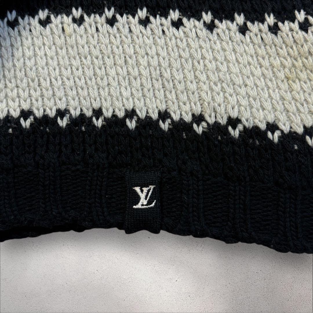 Louis Vuitton ルイヴィトン カシミヤ混 ニット ロゴ刺繍 L