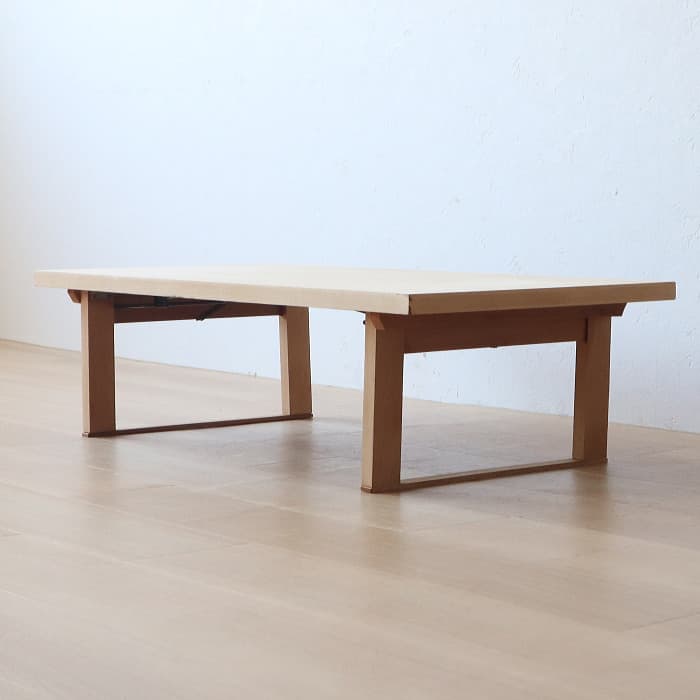 アンティーク シナ突板材 折り畳み ローテーブル ちゃぶ台 古家具 レトロ