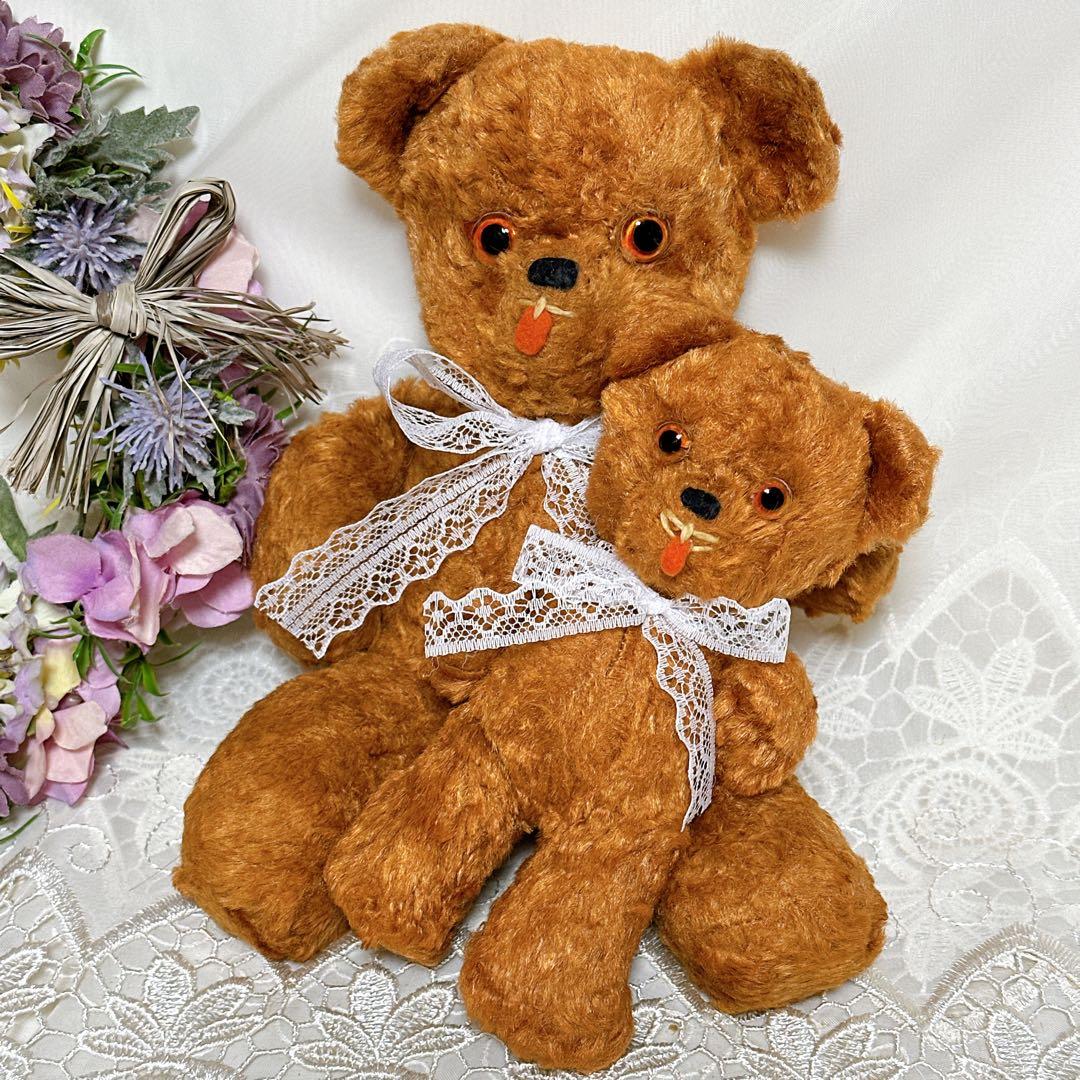 ❤️アンティーク親子テディベア❤️ ビンテージ　アンティークベア　アメリカ　レトロ