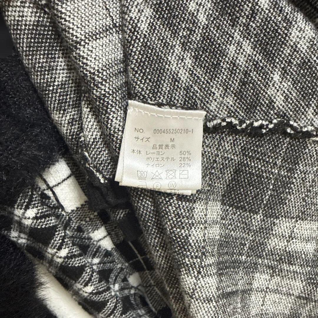 LIP SERVICE フェザーチェックアンサンブルワンピース ブラック