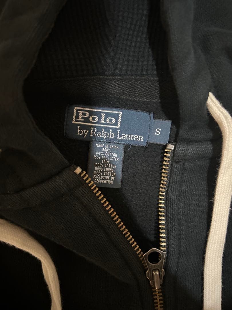 90s Ralph Lauren ラルフローレン ブラック ジップアップパーカー