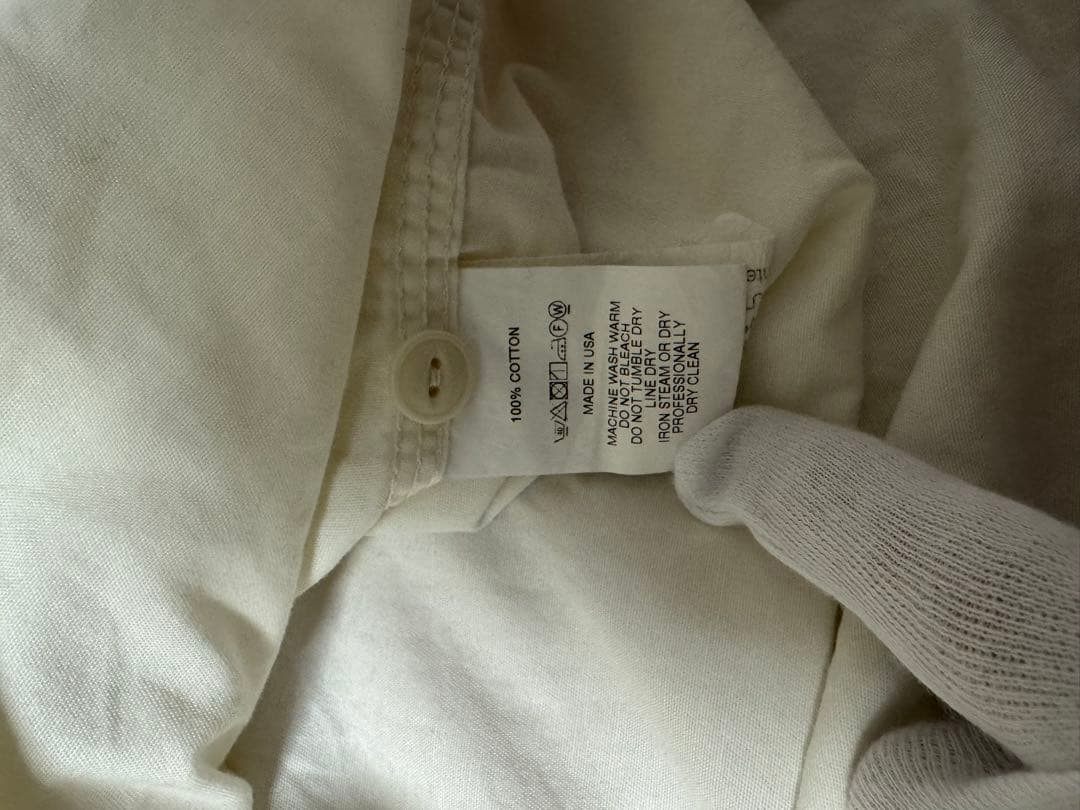 Engineered Garments 長袖ワークシャツ S ホワイト　生成り