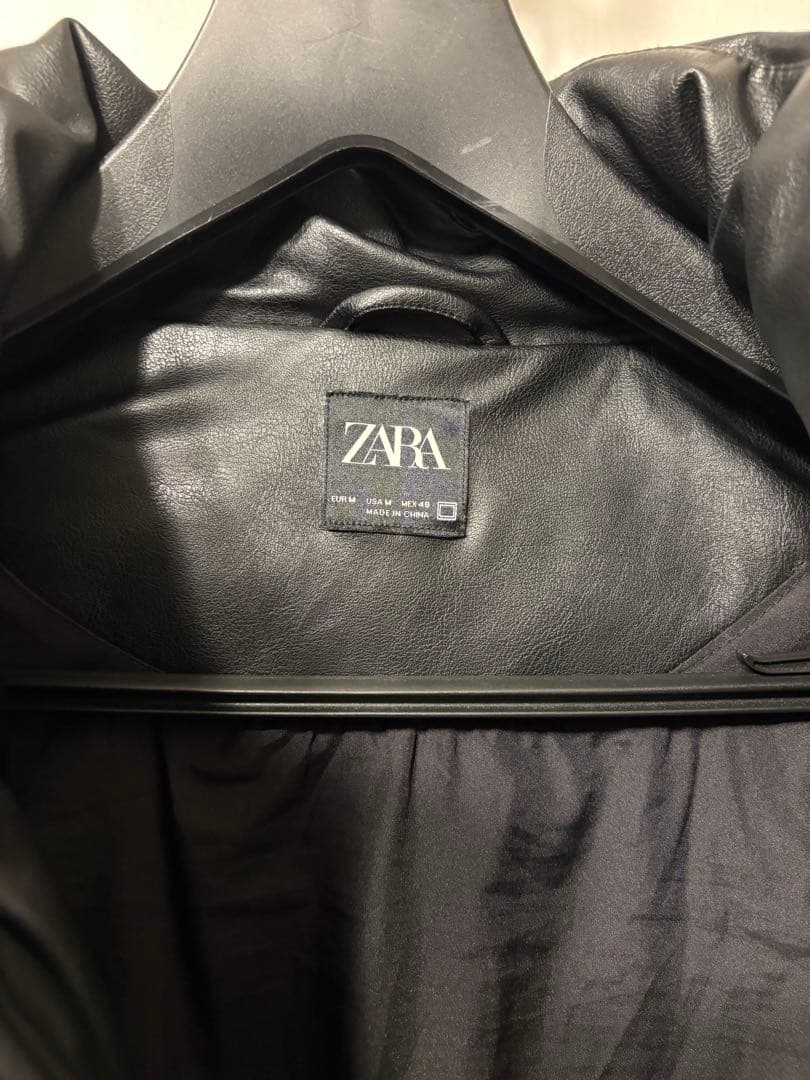 ZARA ザラ　フェイクレザーダウンジャケット