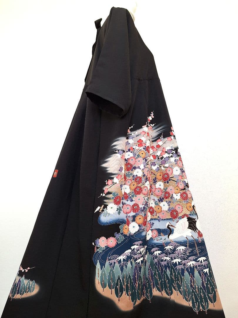 着物リメイクワンピース3678