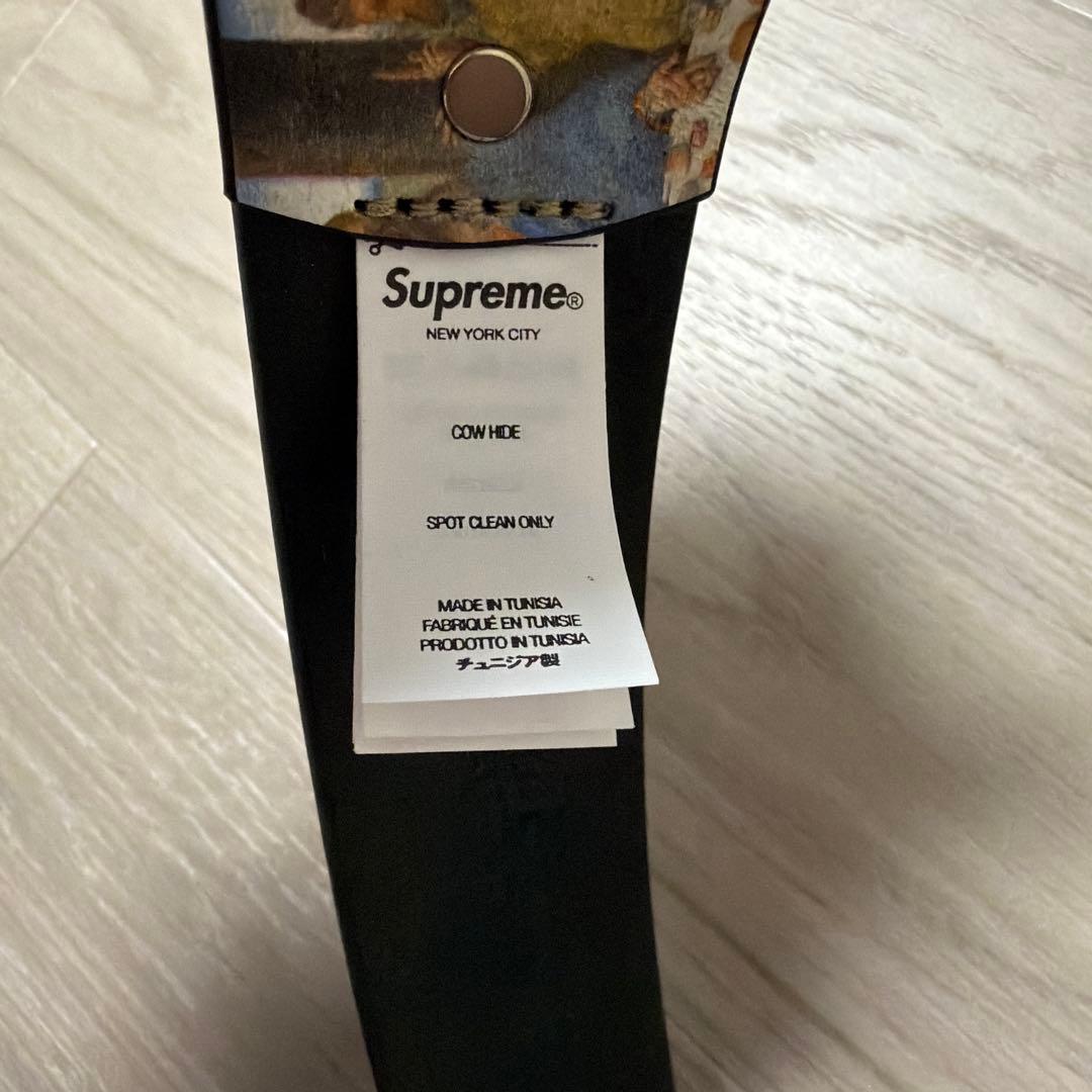 Supreme レザー ベルト 最後の晩餐 S