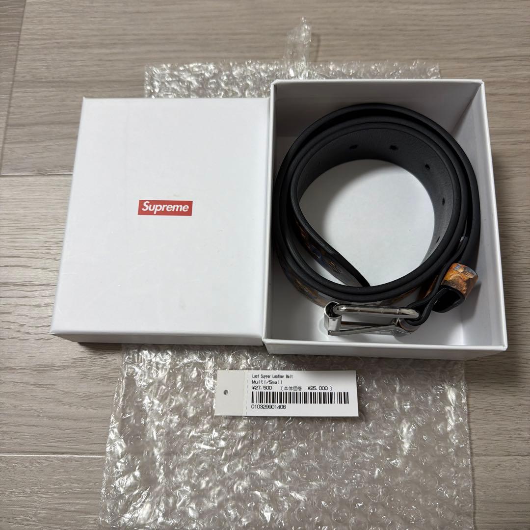 Supreme レザー ベルト 最後の晩餐 S