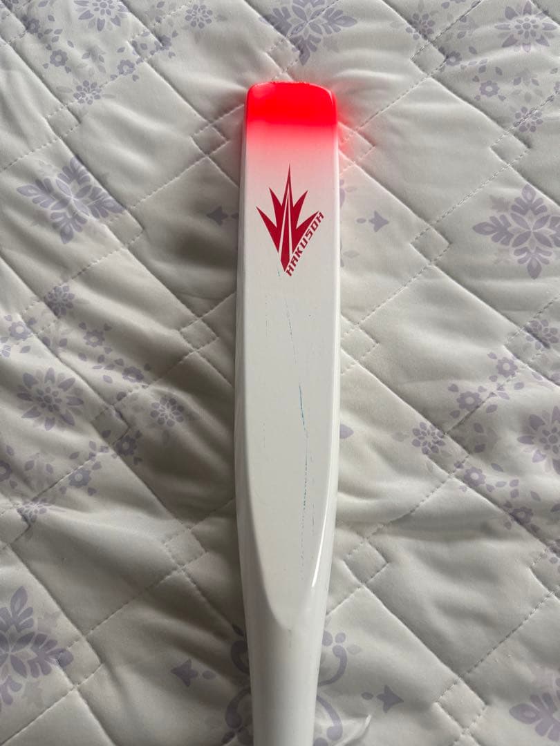 バレルスピンバット　トレーニングバット ホワイト/オレンジ