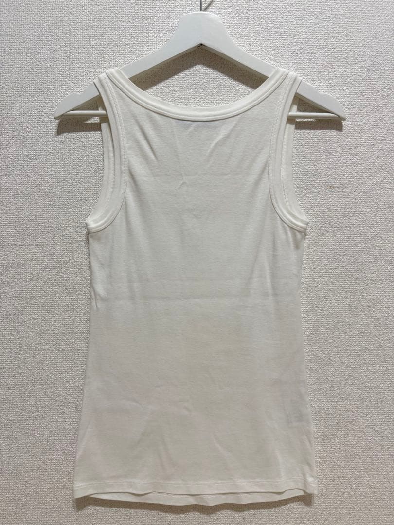 prada タンクトップ ロゴ リブニット ノースリーブ トライアングル プラダ