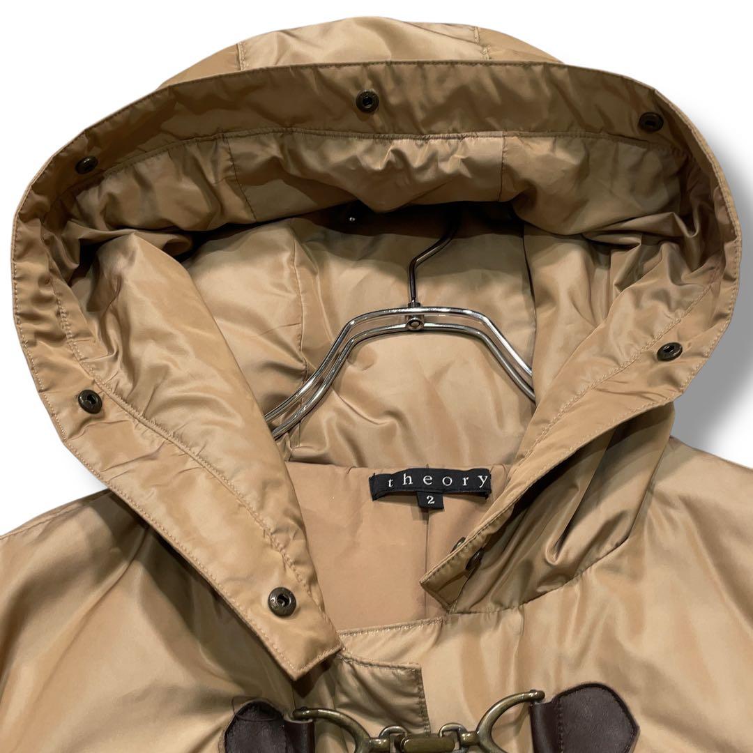 美品 セオリー 回転式トグルボタン フード付き ダウン ダッフルコート M