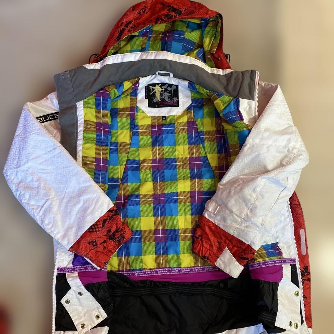 R*O様 FABLICE スキーウェア スノボウェア 上下 白✖️赤 Mサイズ