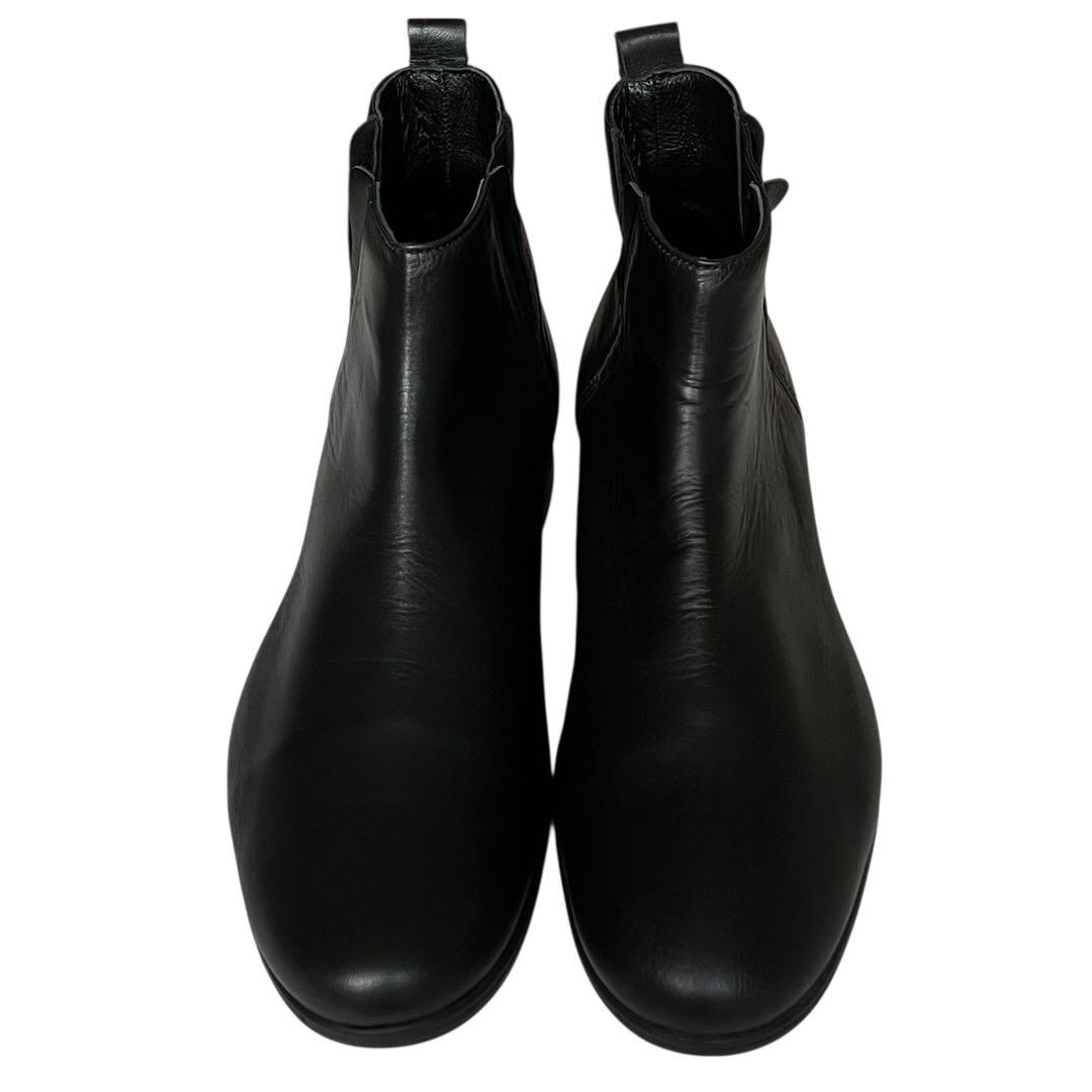 【未使用級】ショセ 40 防水レザー サイドゴアブーツ vibram 黒