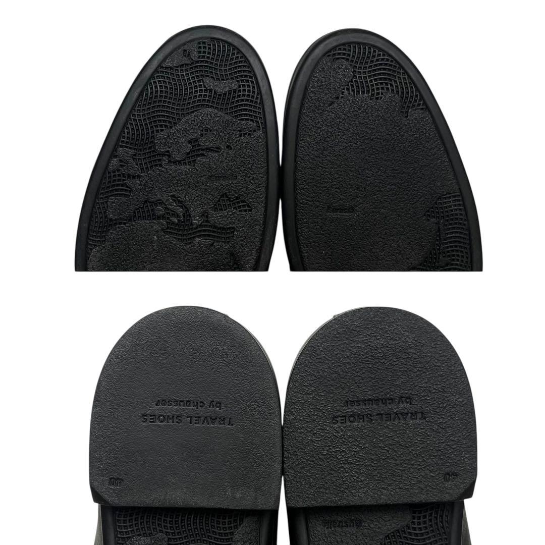 【未使用級】ショセ 40 防水レザー サイドゴアブーツ vibram 黒