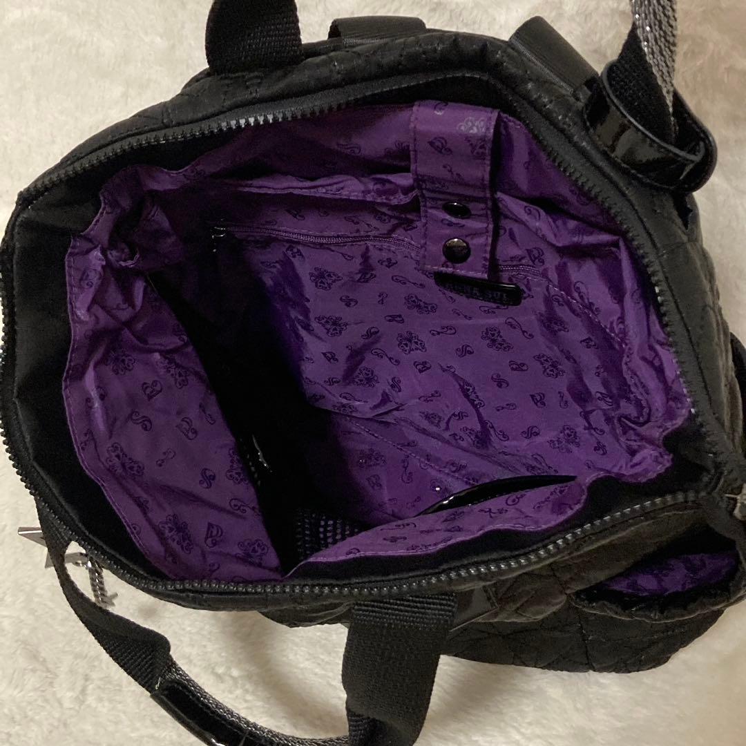 極美品 ANNA SUI プラネタ 2WAYリュックサック キルティング