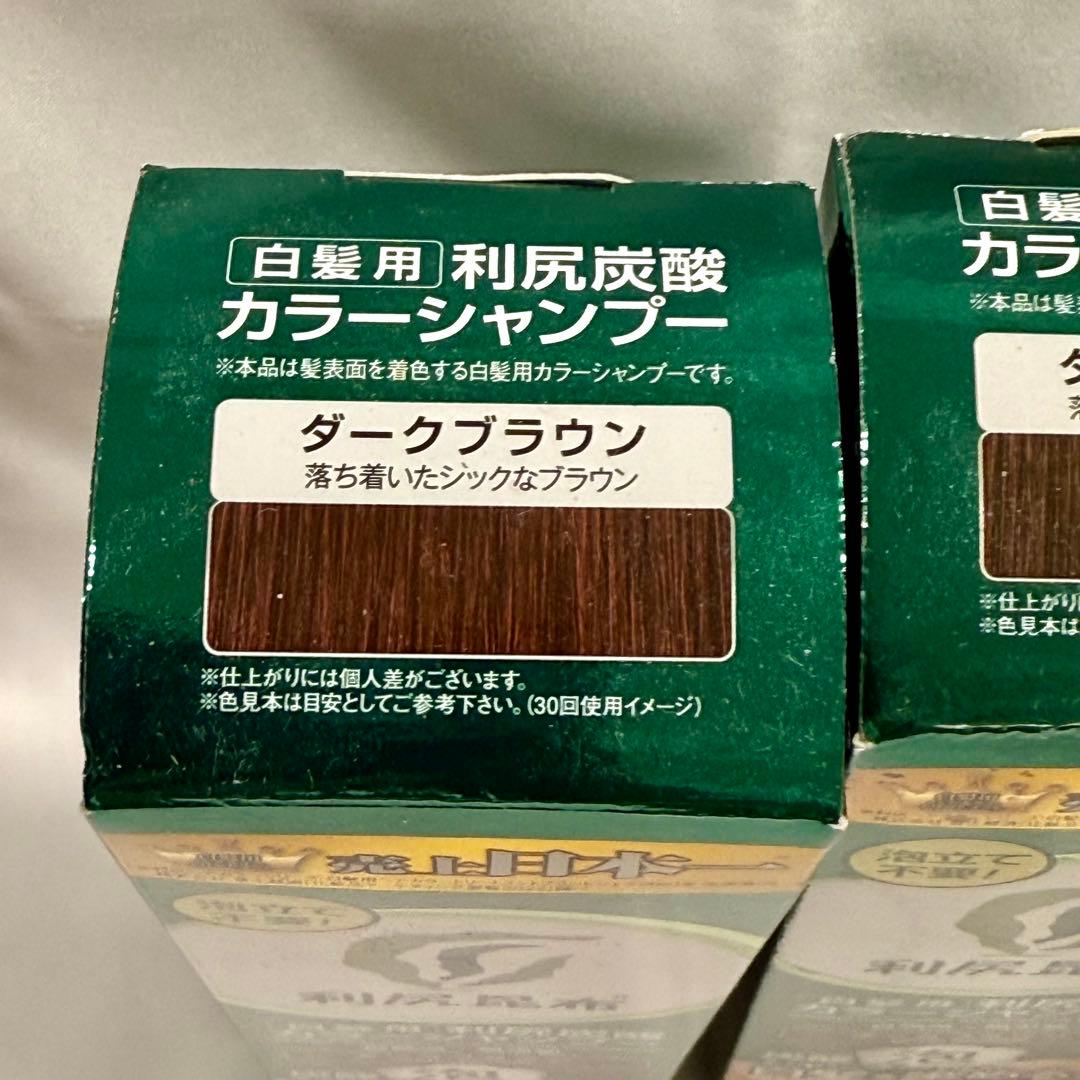 利尻炭酸カラーシャンプー＆カラートリートメント各３本　ダークブラウン