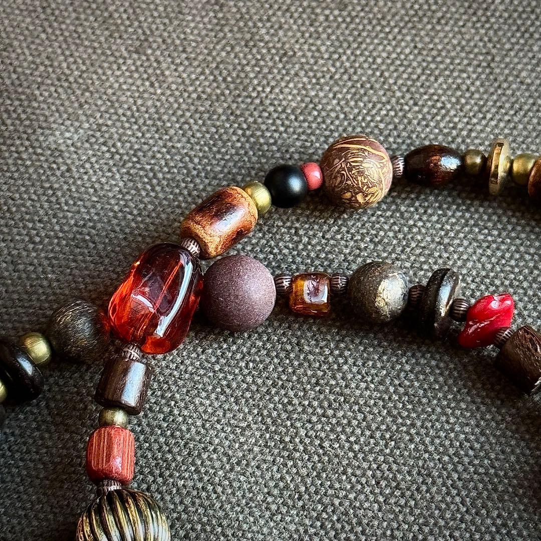 インディアンジュエリー　極太　ビンテージ　ネックレス　ネイティブアクセサリー