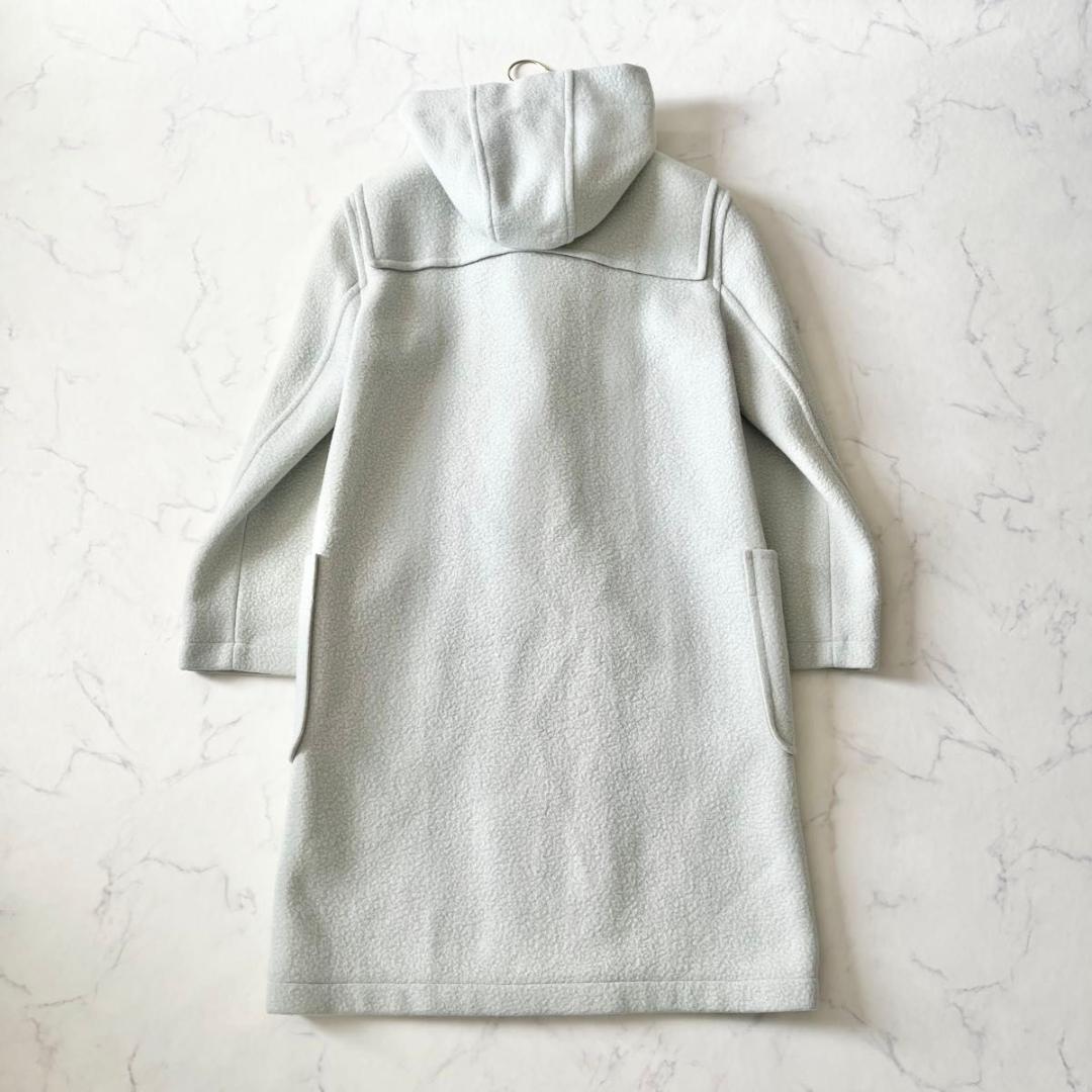 【美品】スポーツマックス モヘヤ混 ロング丈 ダッフルコート 水色 Lサイズ