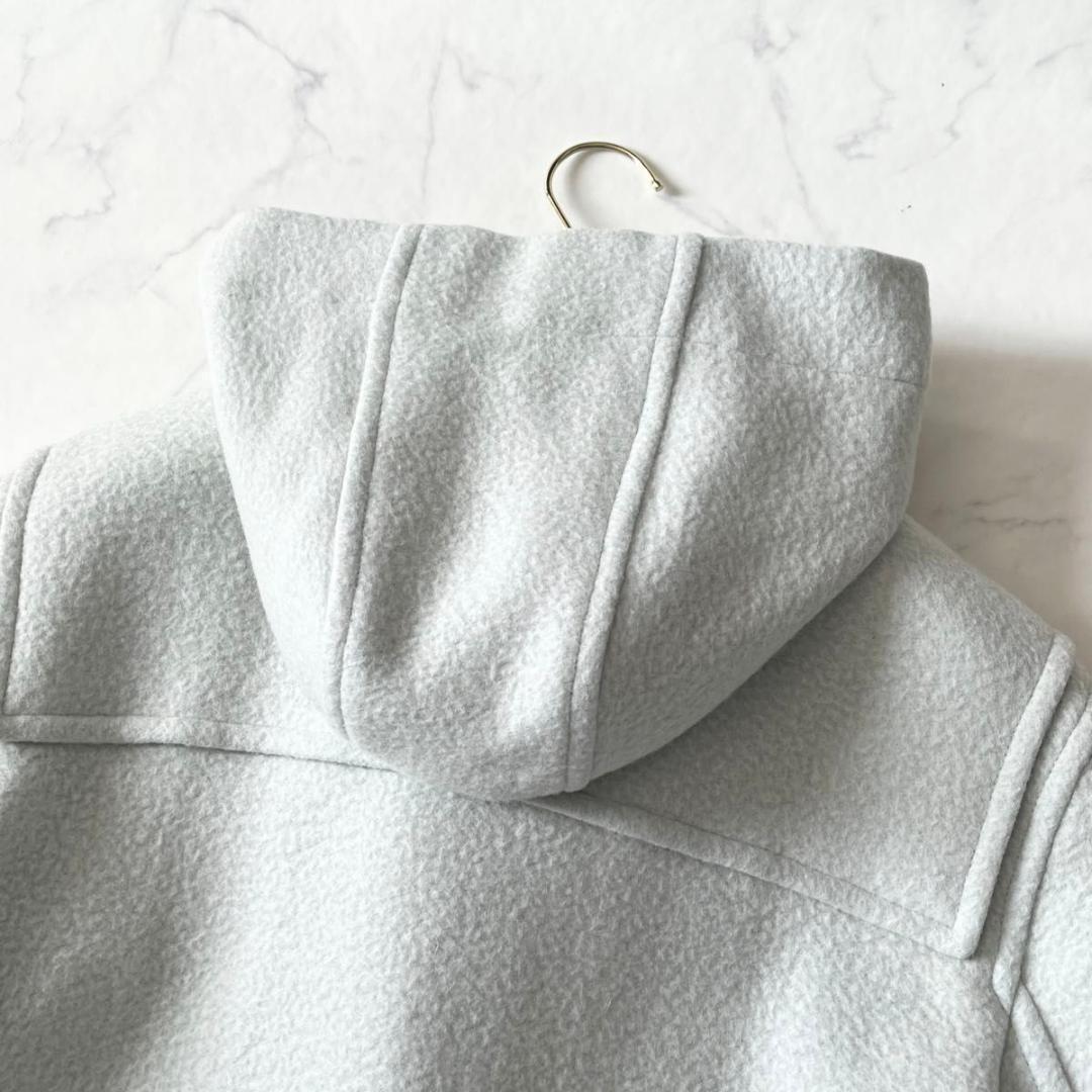 【美品】スポーツマックス モヘヤ混 ロング丈 ダッフルコート 水色 Lサイズ