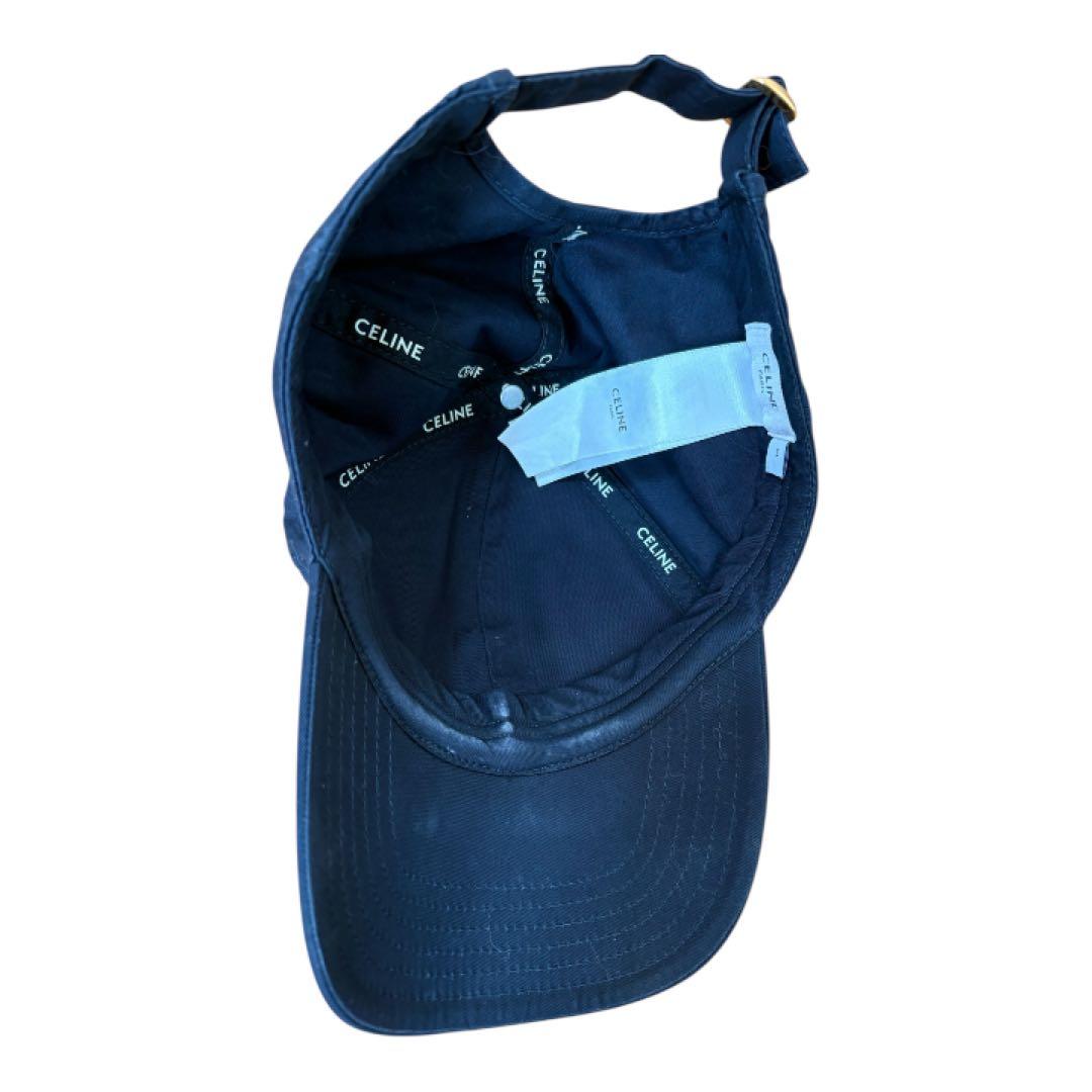 CELINEセリーヌ/トリオンフ ベースボールキャップ/帽子/ブラック/黒