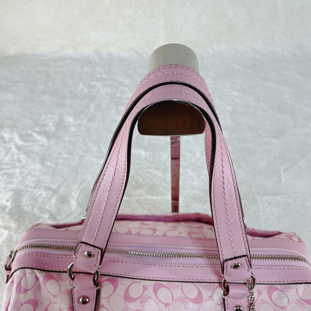 【美品】 COACH コーチ ハンドバッグ ミニボストン ピンク 17154
