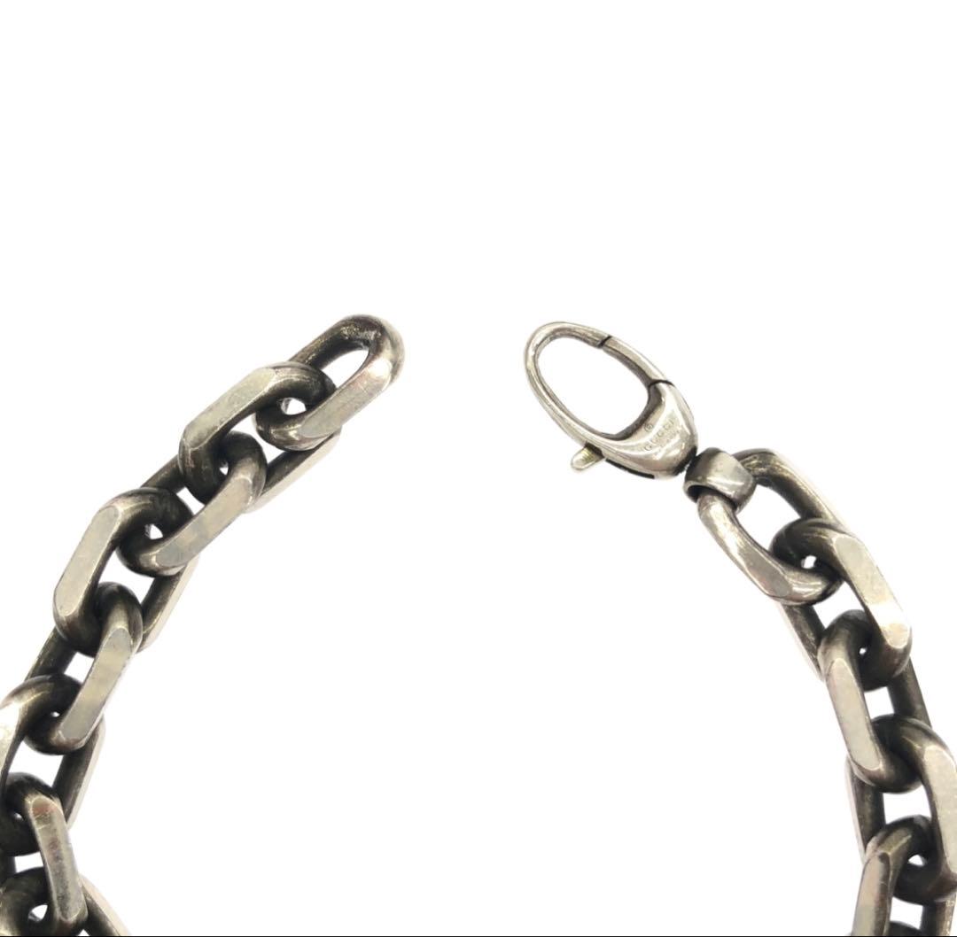 GUCCI グッチ インターロッキング チェーン ブレスレット シルバー 18