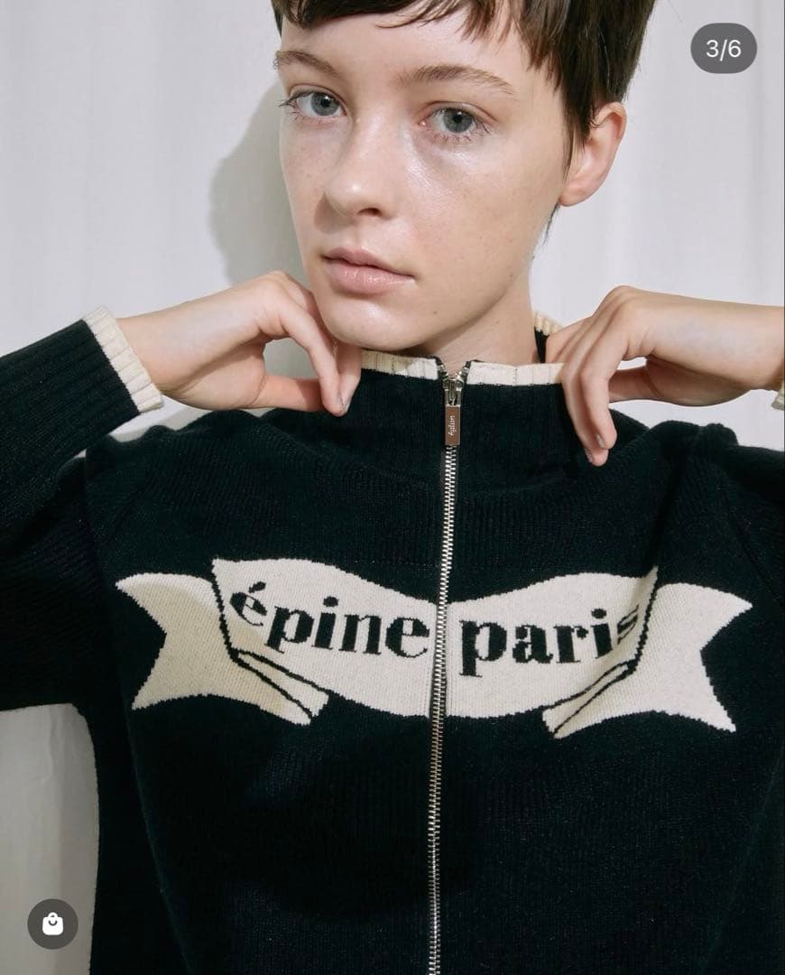 épine epine épine paris ribbon zip knit