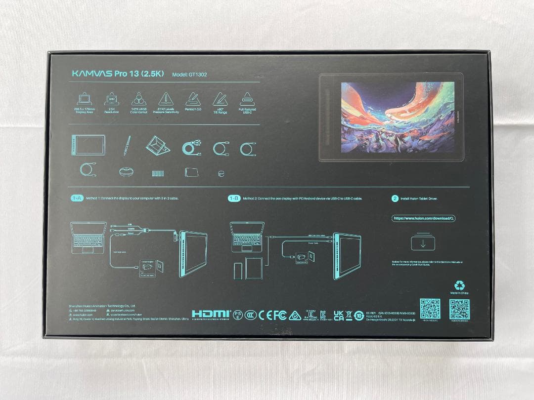 Kamvas Pro13 液晶ペンタブレット 13.3型 スマホ対応 スタンド付