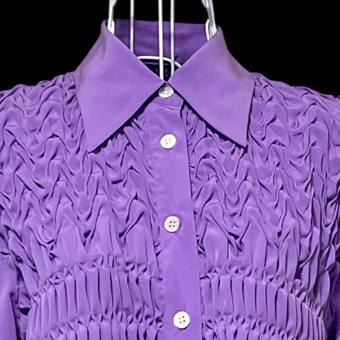 【ムー品】ATSURO TAYAMA 】ブラウス　フリルギャザー　パリコレ