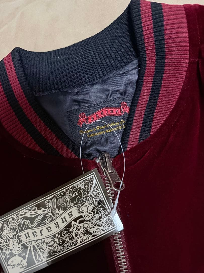 未使用 別珍 Skajan 狐 花 日本限定 スカジャン vintage 美品