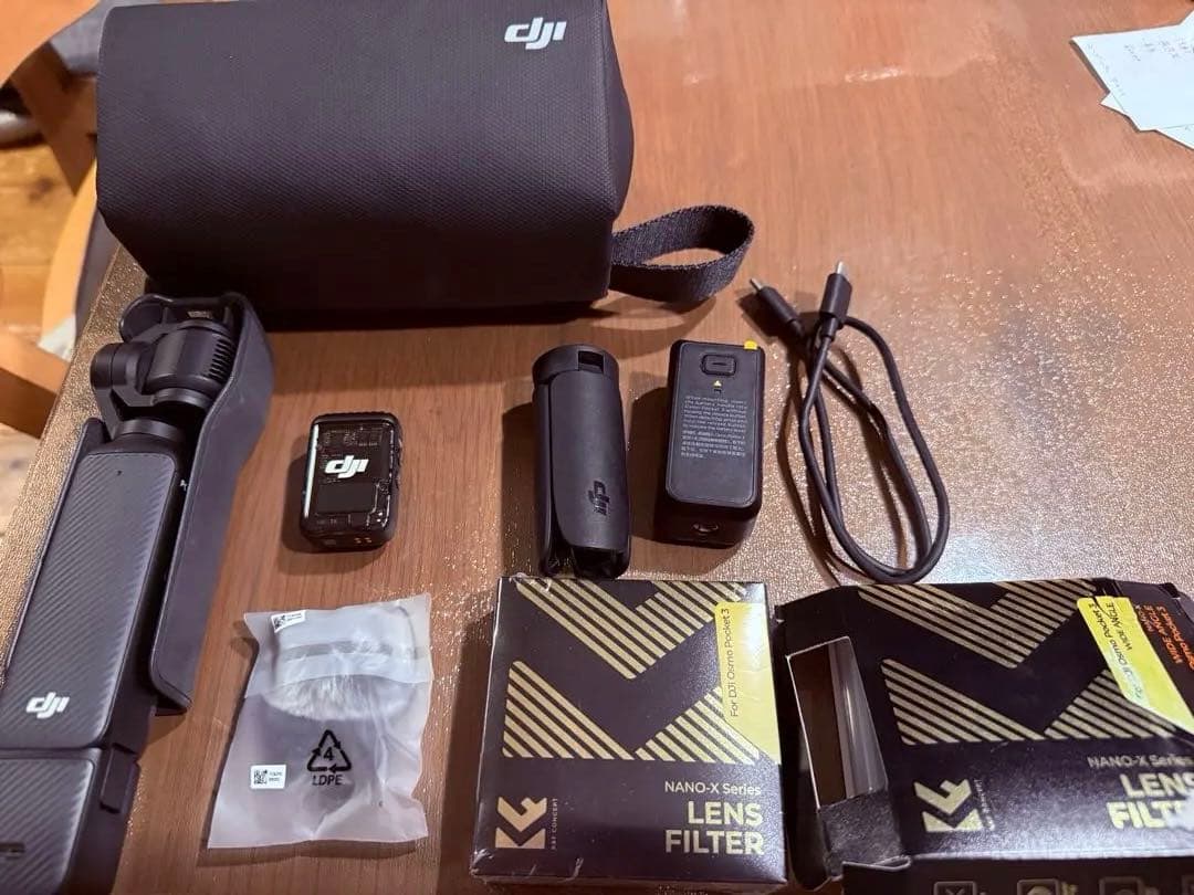 DJI OsmoPocket 3クリエイターコンボ広角レンズ、偏光フィルター付き