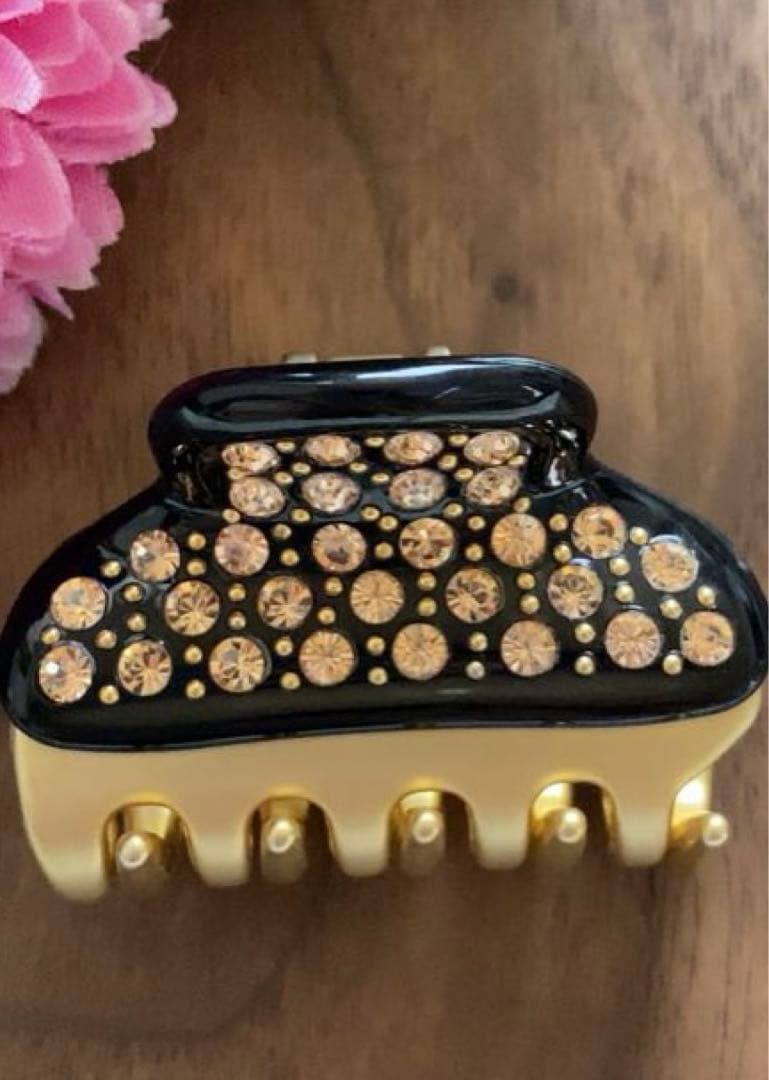 acca ヘアクリップ　S ブラック　ロゴ入り