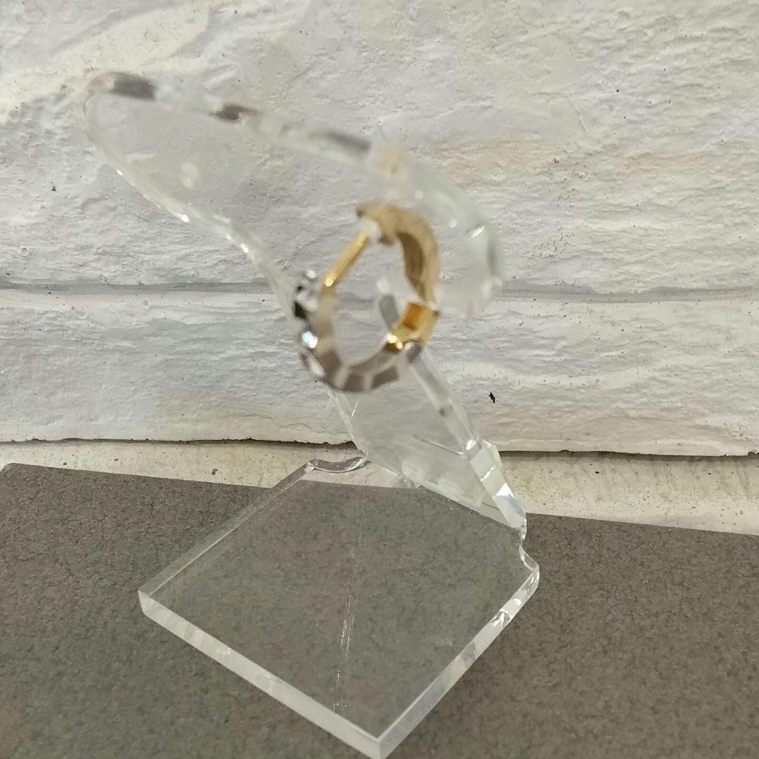 K18YG/WG地金ピアス　片耳用　　中古品