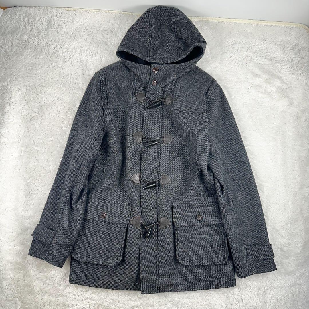 ブルックスブラザーズ　ダッフルコート トグル　牛革　カーフレザー　灰色　XL