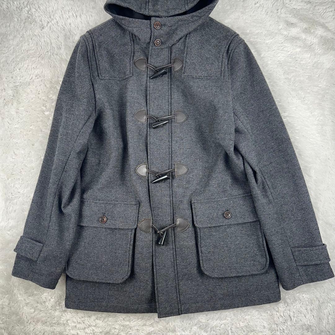 ブルックスブラザーズ　ダッフルコート トグル　牛革　カーフレザー　灰色　XL