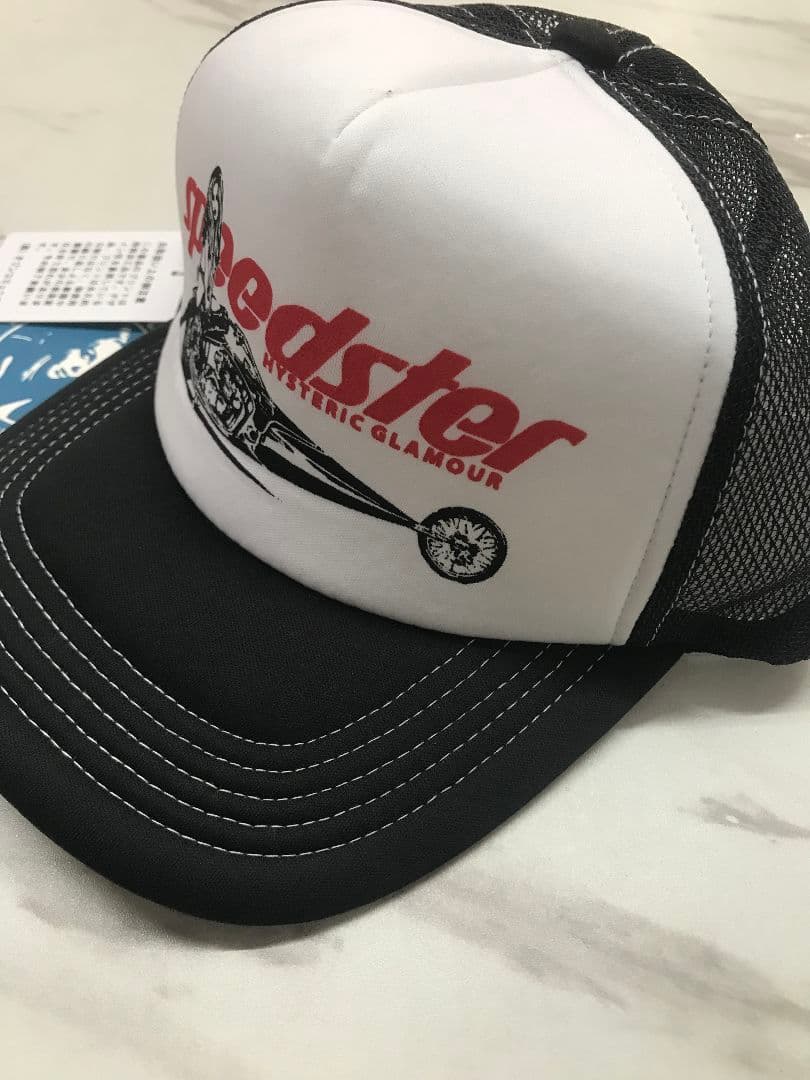 ヒステリックグラマー　スピードスター　メッシュキャップ　黒　キャップ #02