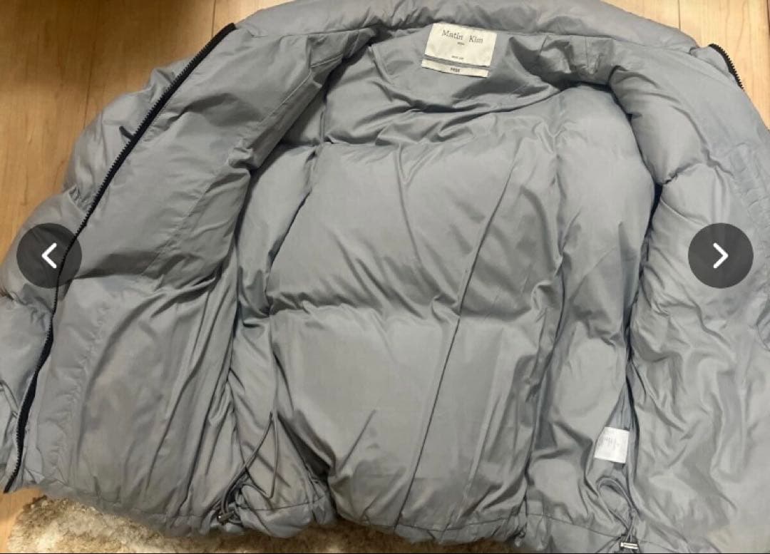 綺麗です。Matin Kim マーティンキム ダウンジャケット グレー