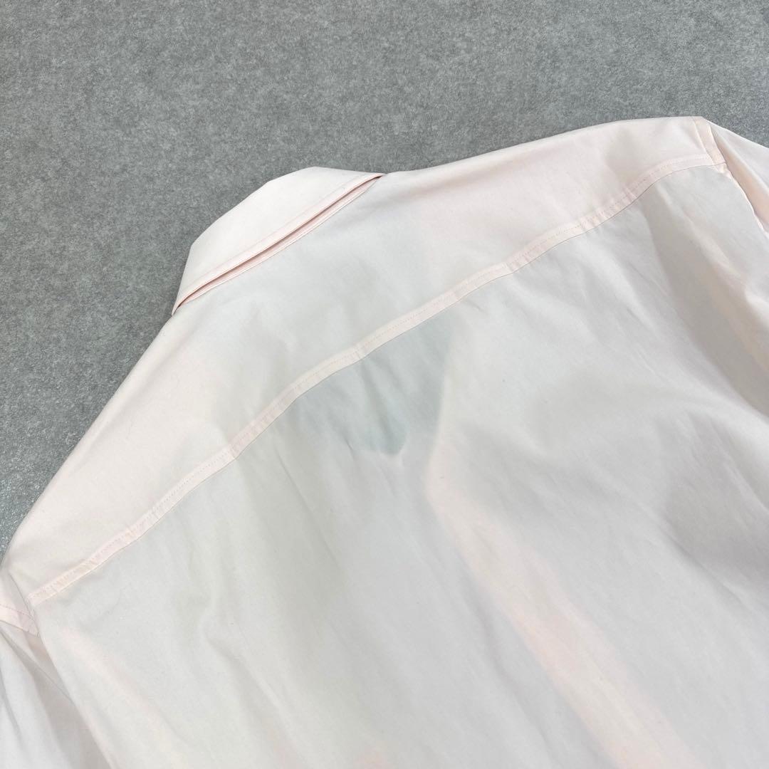 BURBERRY バーバリー 長袖 シャツ ピンク 内ノバチェック 刺繍ロゴ S