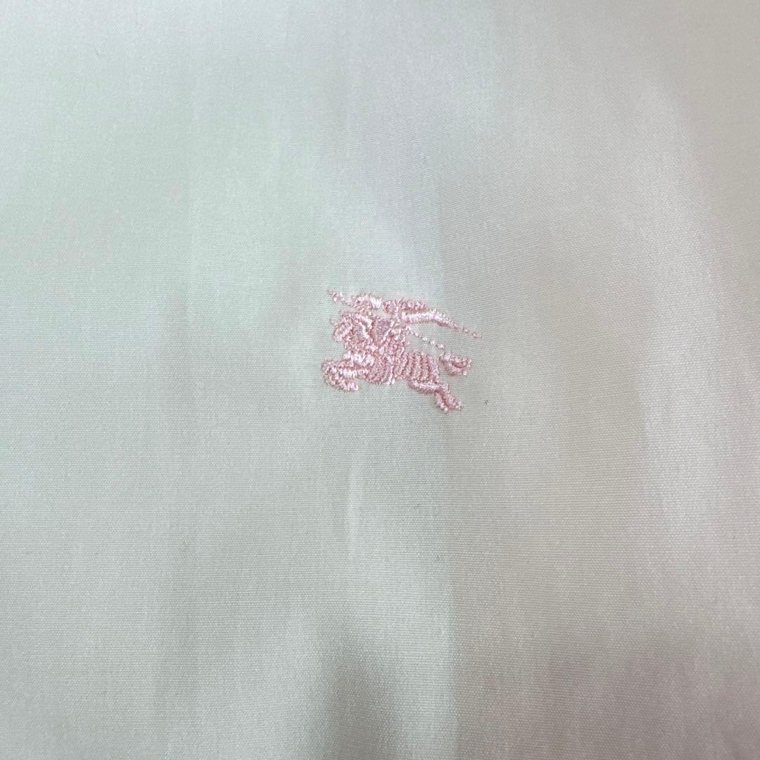 BURBERRY バーバリー 長袖 シャツ ピンク 内ノバチェック 刺繍ロゴ S