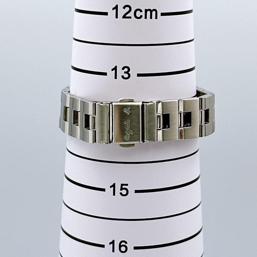 美品 アニエスベー レディース腕時計 クロノグラフ ホワイト ピンク