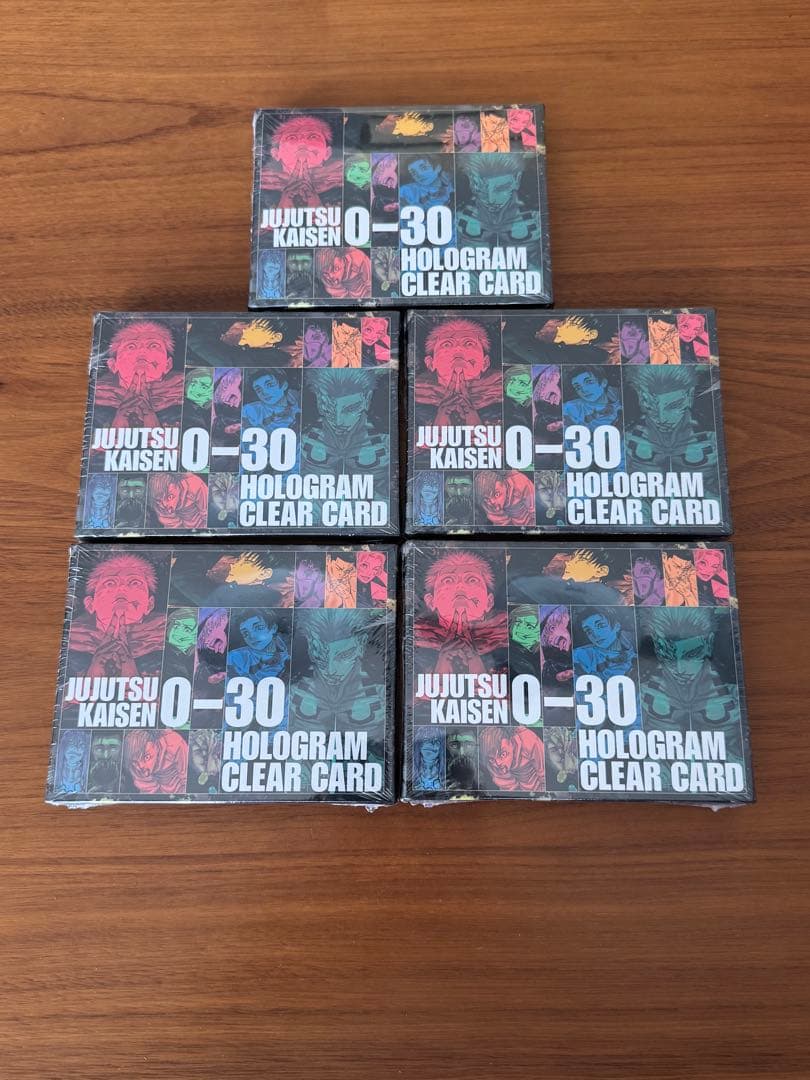 呪術廻戦　ホログラムクリアカード 未開封×5