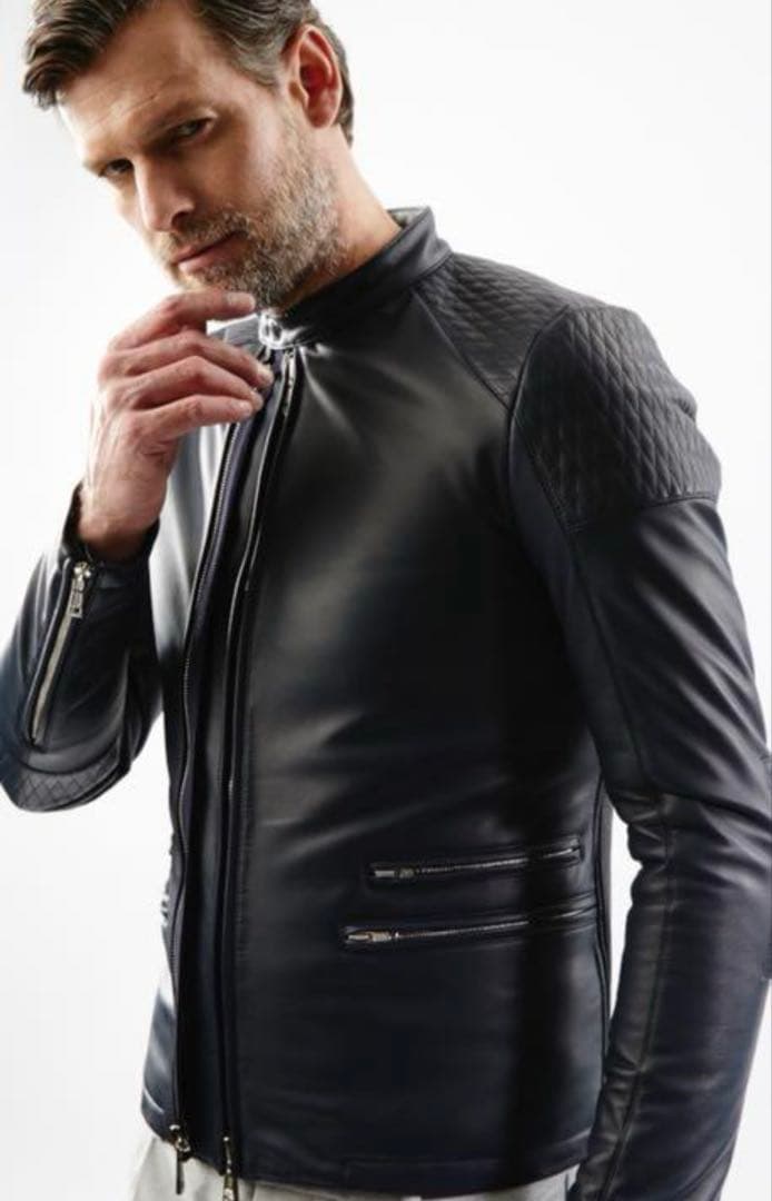 稀少 AKM ZIP RIDERS 最高級ラムレザー シングルライダース