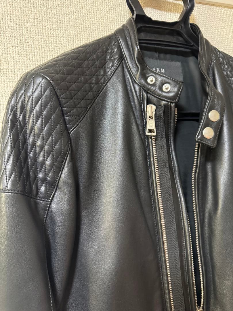 稀少 AKM ZIP RIDERS 最高級ラムレザー シングルライダース