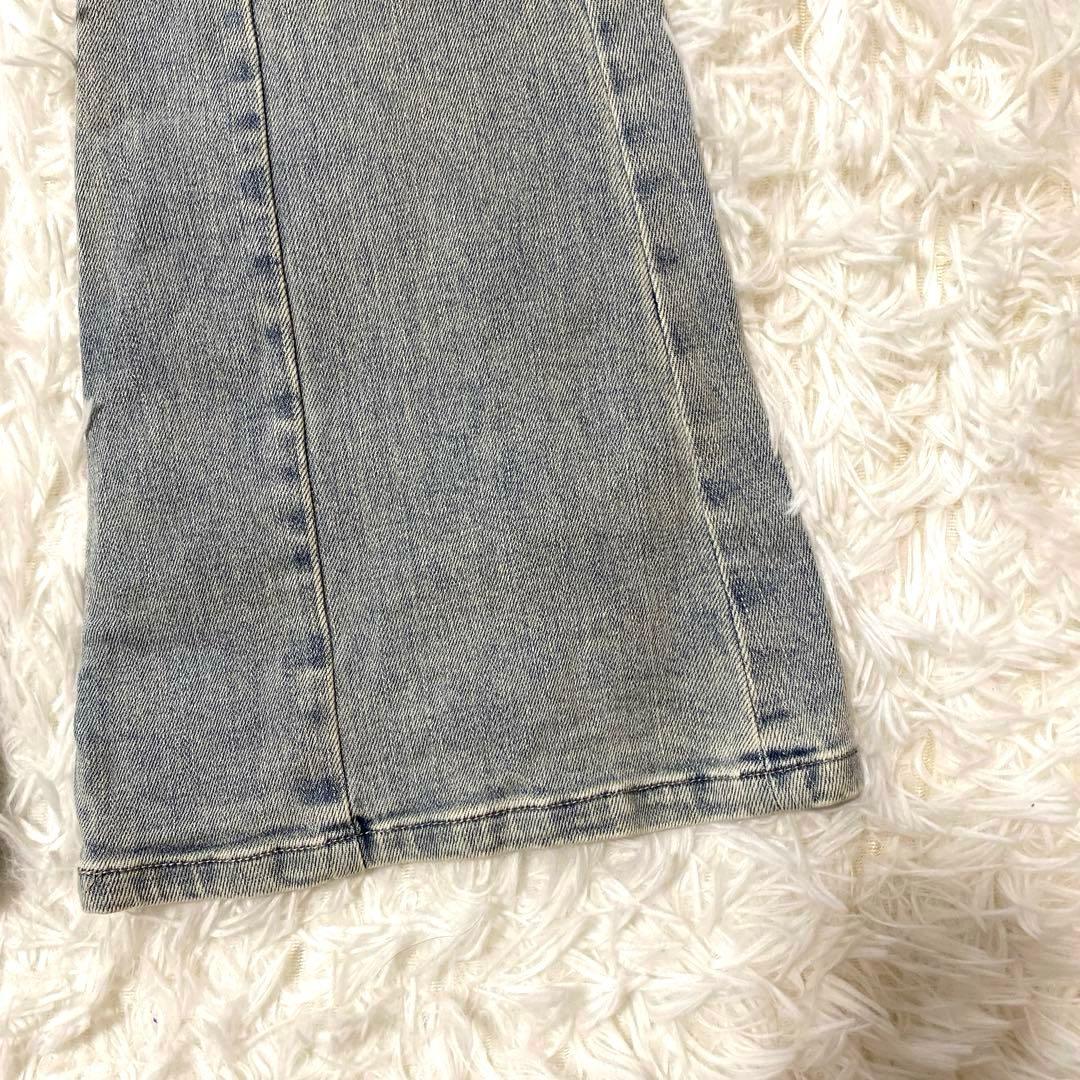 RESEXXY リゼクシー　カットアウトリボンフレアデニムパンツ