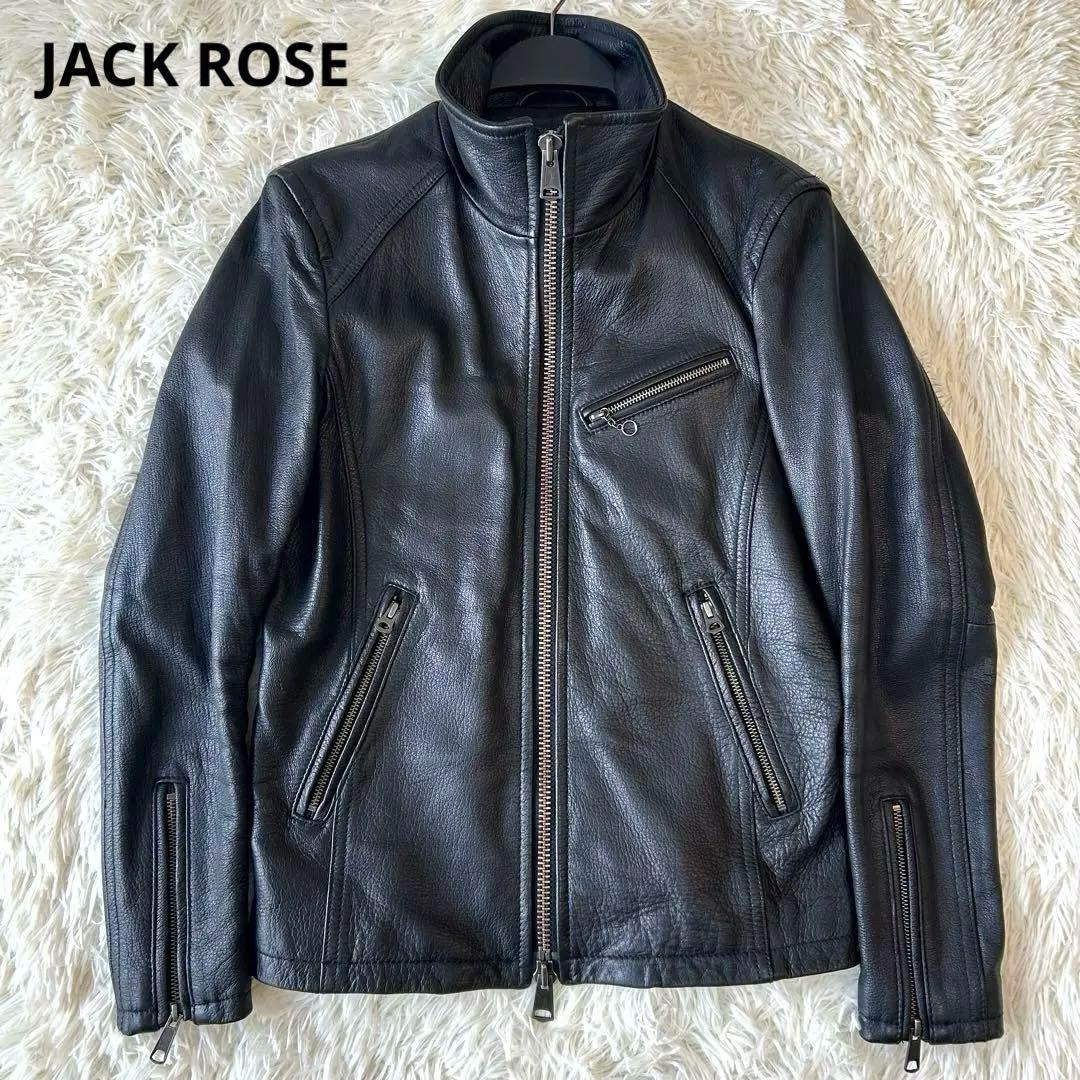 極美品　希少モデル　ジャッククローズ　ラムレザーライダースジャケット　M