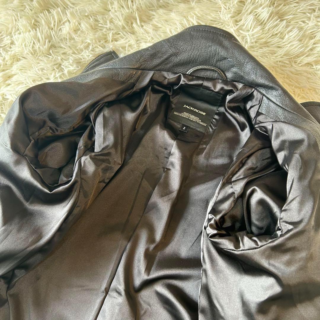極美品　希少モデル　ジャッククローズ　ラムレザーライダースジャケット　M