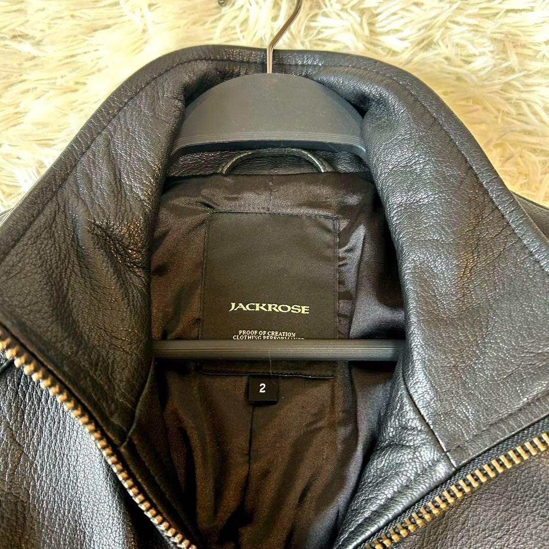 極美品　希少モデル　ジャッククローズ　ラムレザーライダースジャケット　M