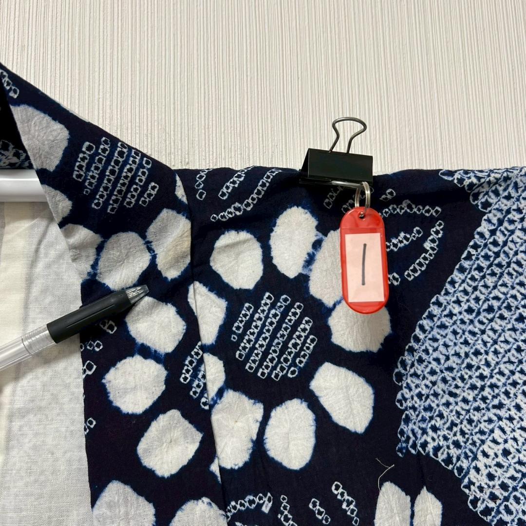 KL3183 有松鳴海絞り 浴衣 身丈154.5cm 夏着物 木綿